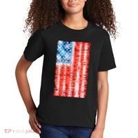 Cool Tie Dye USA American Flag Kids T-Shirt thumb 2