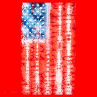 Cool Tie Dye USA American Flag Santa Hat thumb 1