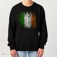 Cool Torn Irish Ireland Flag St. Patrick's Day Women's Sweatshirt thumb 0