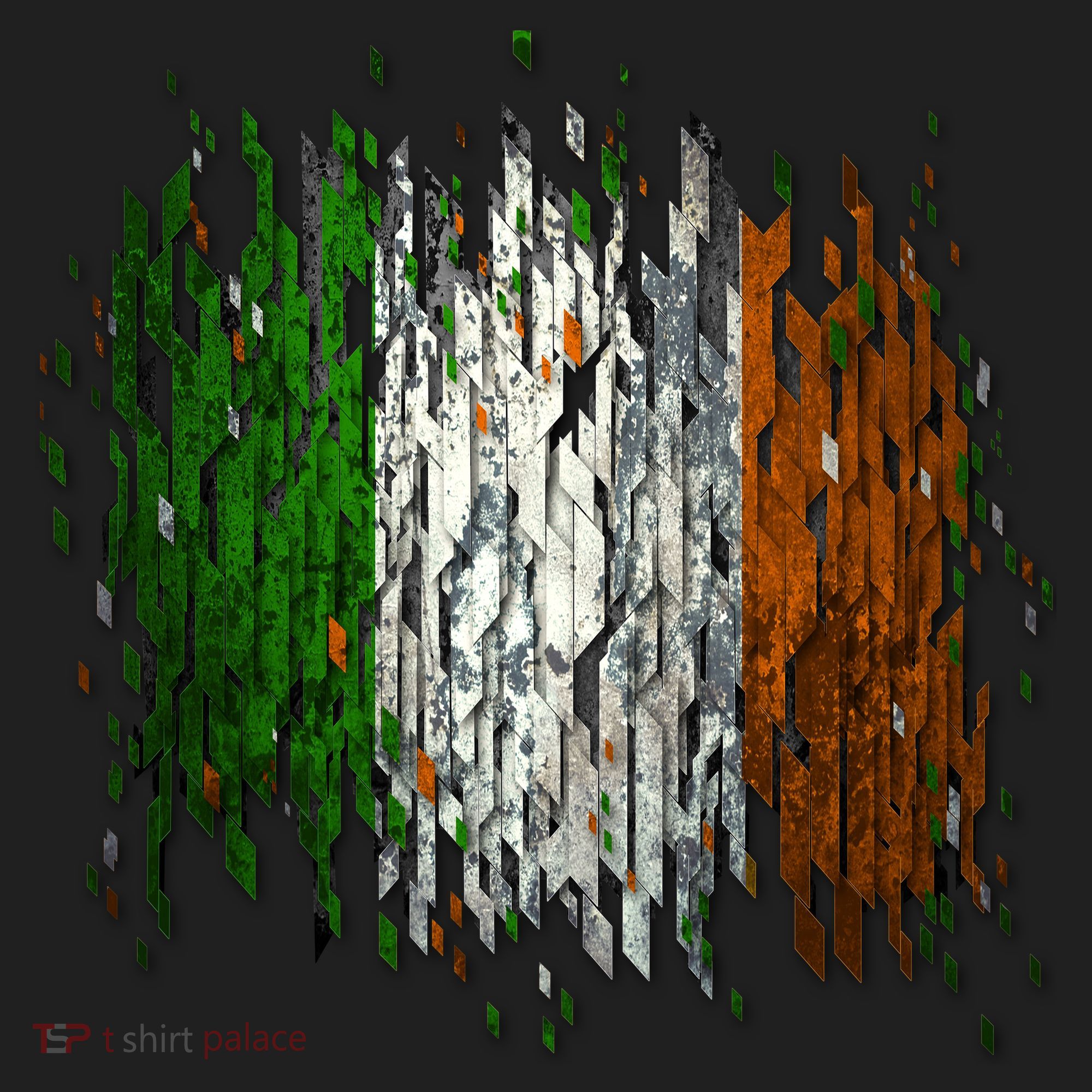 Cool Torn Irish Ireland Flag St. Patrick's Day Women's Sweatshirt