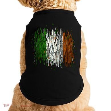 Cool Torn Irish Ireland Flag St. Patrick's Day Doggie Tank