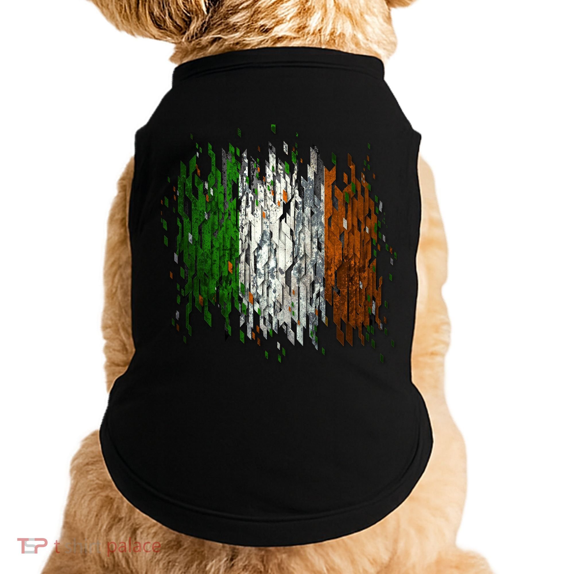 Cool Torn Irish Ireland Flag St. Patrick's Day Doggie Tank