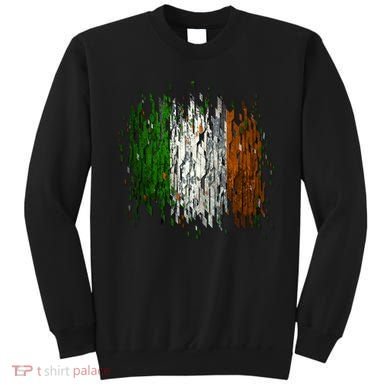 Cool Torn Irish Ireland Flag St. Patrick's Day Sweatshirt