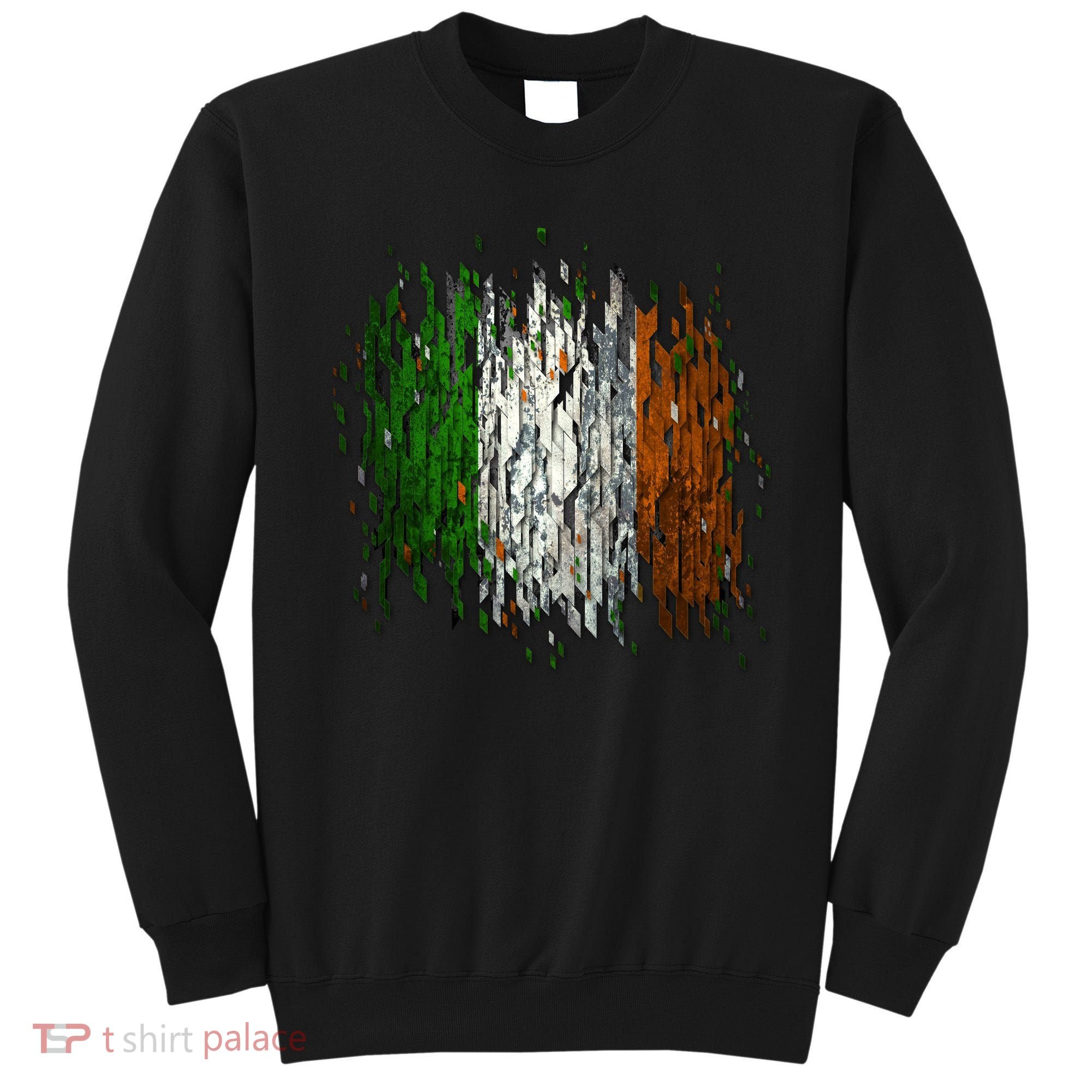 Cool Torn Irish Ireland Flag St. Patrick's Day Sweatshirt