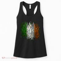 Cool Torn Irish Ireland Flag St. Patrick's Day Women's Tank Top thumb 0