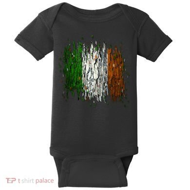 Cool Torn Irish Ireland Flag St. Patrick's Day Baby Bodysuit