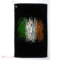 Cool Torn Irish Ireland Flag St. Patrick's Day Golf Towel thumb 0