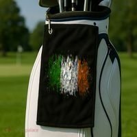 Cool Torn Irish Ireland Flag St. Patrick's Day Golf Towel thumb 2