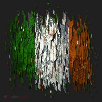 Cool Torn Irish Ireland Flag St. Patrick's Day Golf Towel thumb 3