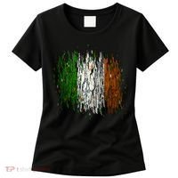 Cool Torn Irish Ireland Flag St. Patrick's Day Women's T-Shirt thumb 0