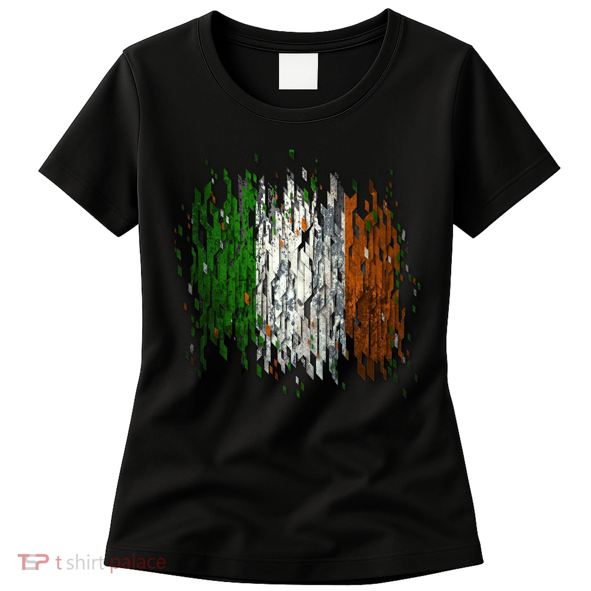 Cool Torn Irish Ireland Flag St. Patrick's Day Women's T-Shirt