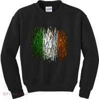 Cool Torn Irish Ireland Flag St. Patrick's Day Kids Sweatshirt thumb 0