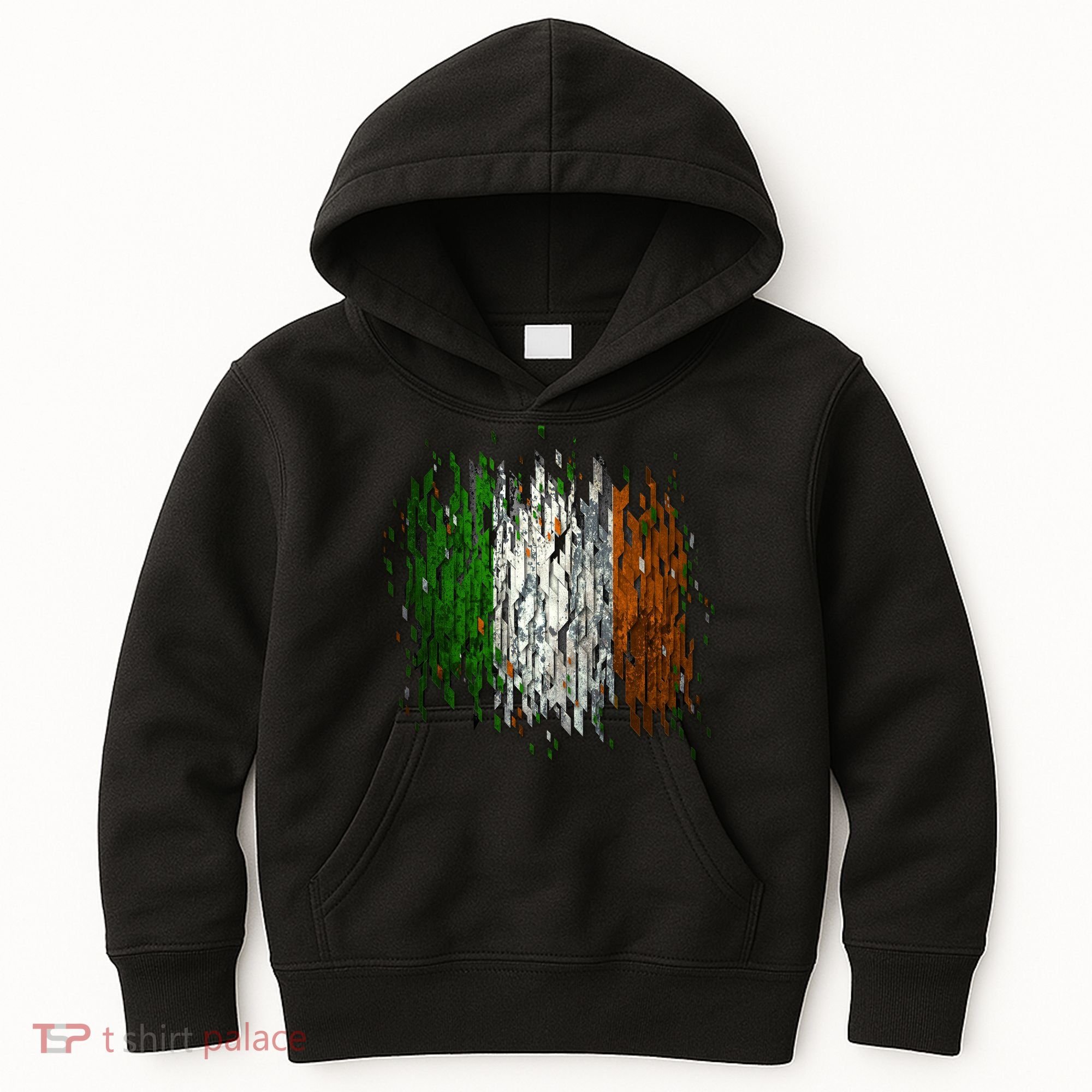 Cool Torn Irish Ireland Flag St. Patrick's Day Kids Hoodie