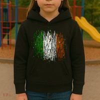 Cool Torn Irish Ireland Flag St. Patrick's Day Kids Hoodie thumb 3
