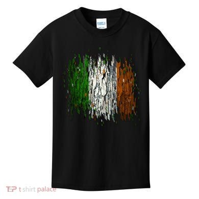 Cool Torn Irish Ireland Flag St. Patrick's Day Kids T-Shirt