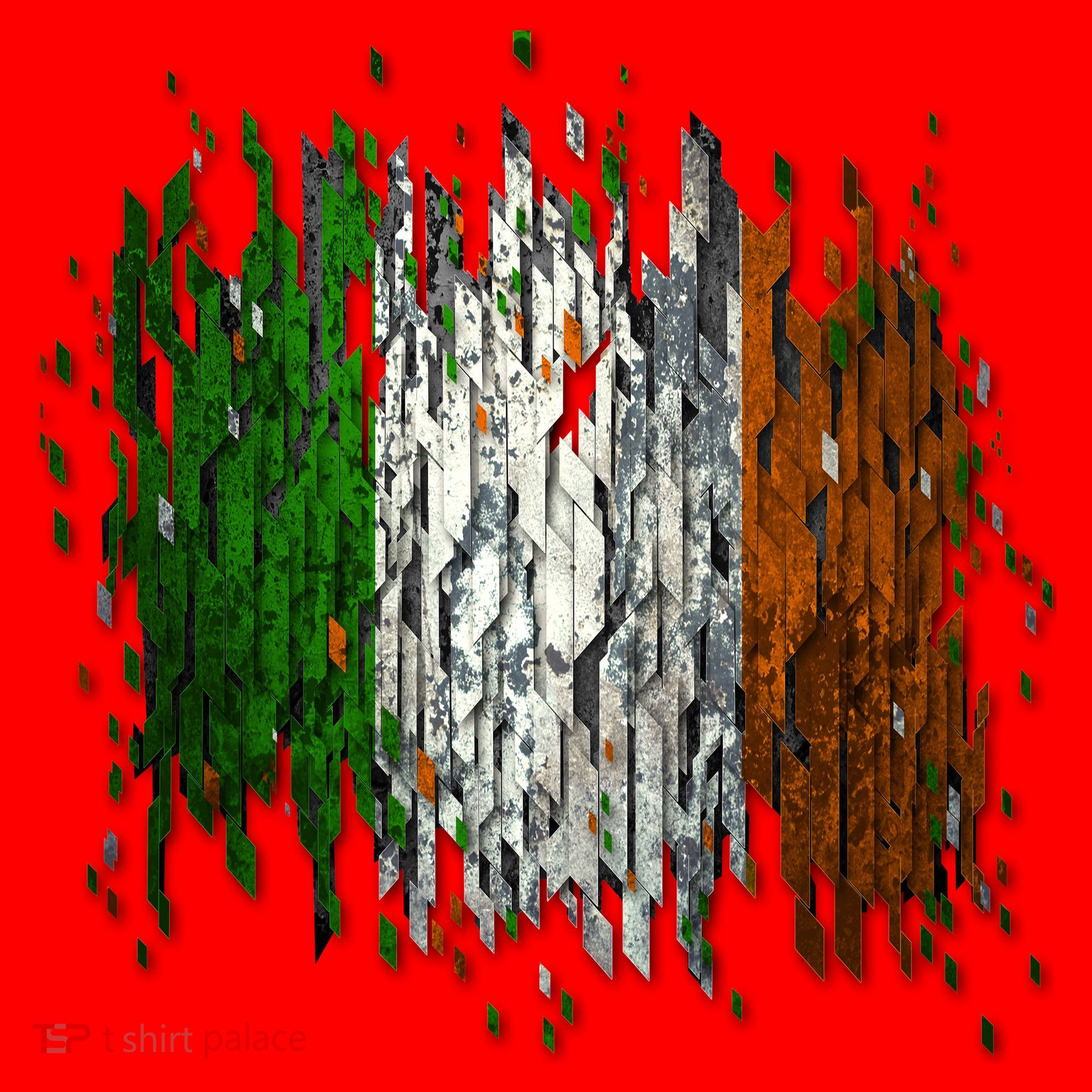 Cool Torn Irish Ireland Flag St. Patrick's Day Santa Hat