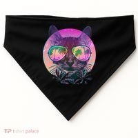 Cool Tropical Shade Cat USA-Made Doggie Bandana thumb 0