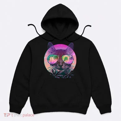 Cool Tropical Shade Cat Hoodie