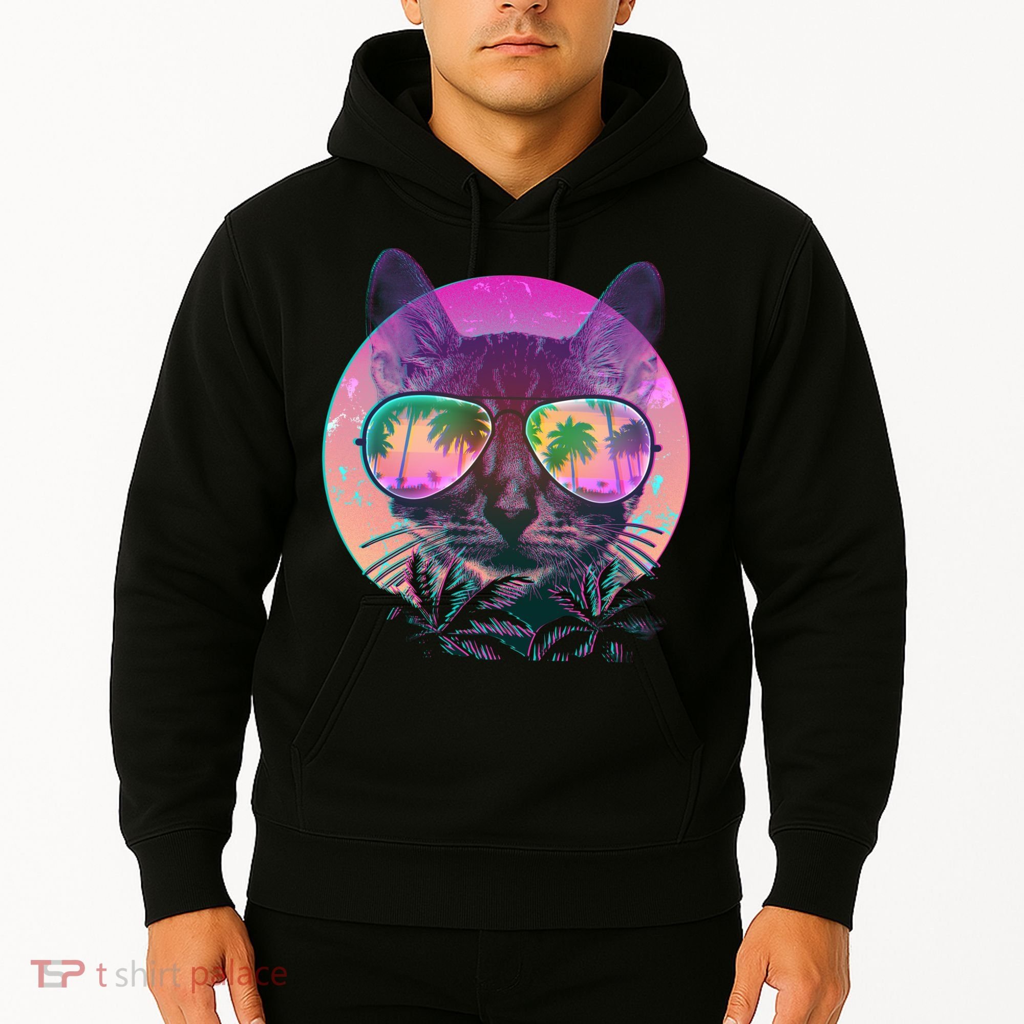 Cool Tropical Shade Cat Hoodie