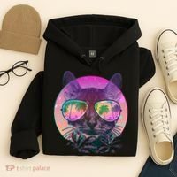 Cool Tropical Shade Cat Hoodie thumb 4