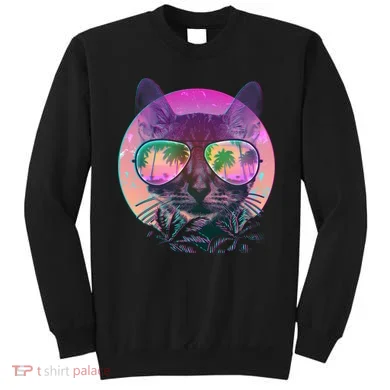 Cool Tropical Shade Cat Sweatshirt