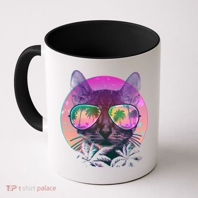 Cool Tropical Shade Cat Coffee Mug