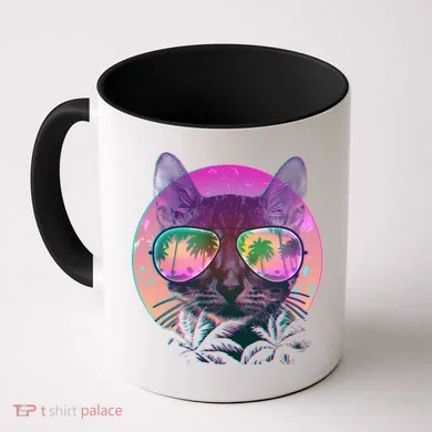 Cool Tropical Shade Cat Coffee Mug