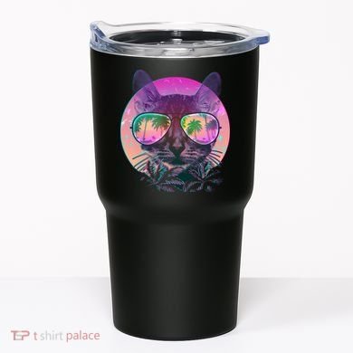 Cool Tropical Shade Cat Tumbler