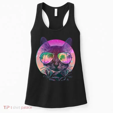 Cool Tropical Shade Cat Women's Tank Top