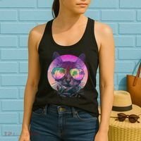 Cool Tropical Shade Cat Women's Tank Top thumb 2