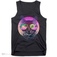 Cool Tropical Shade Cat Tank Top thumb 0