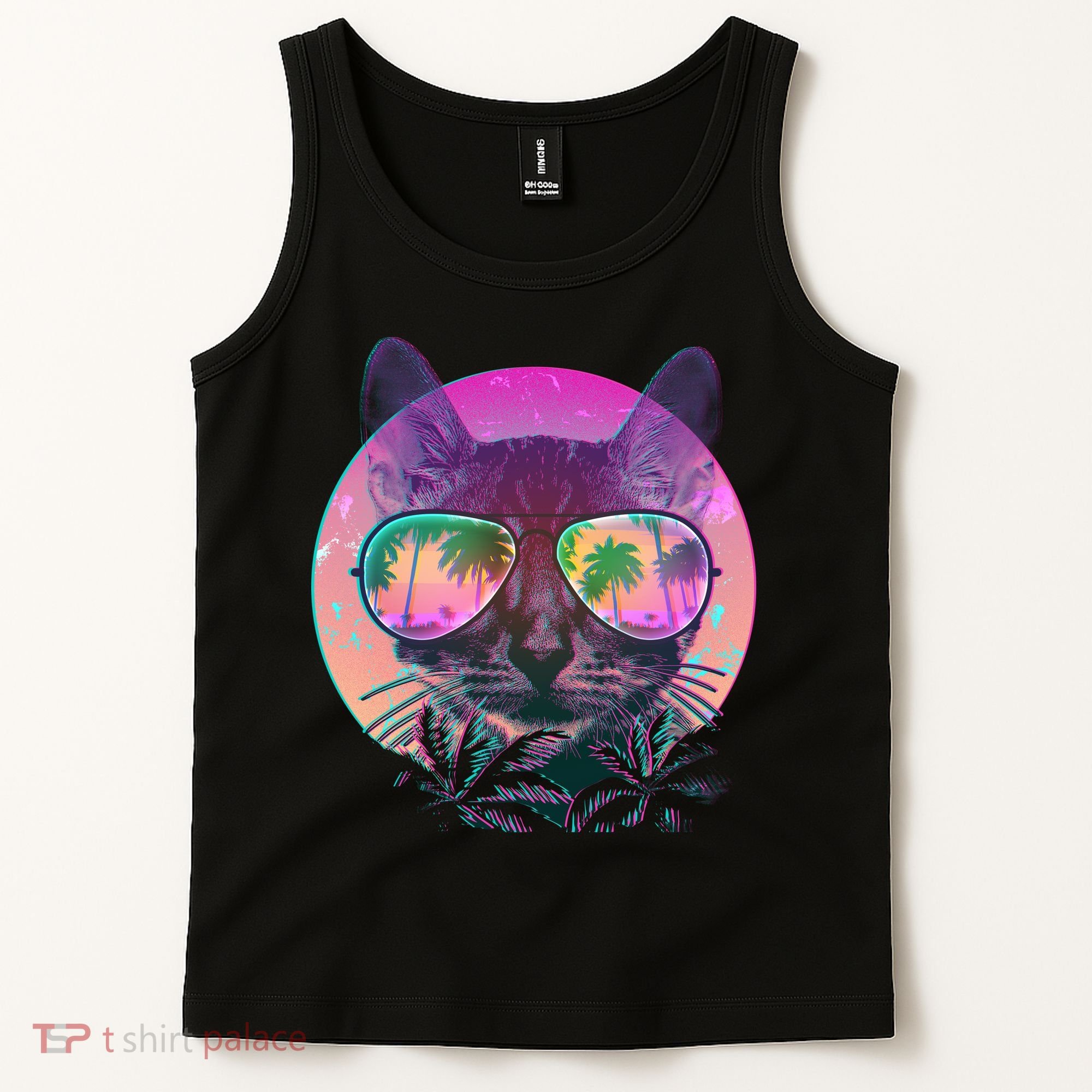 Cool Tropical Shade Cat Tank Top