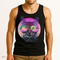 Cool Tropical Shade Cat Tank Top thumb 3