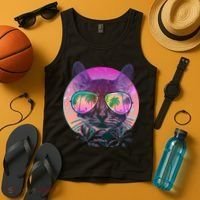 Cool Tropical Shade Cat Tank Top thumb 4