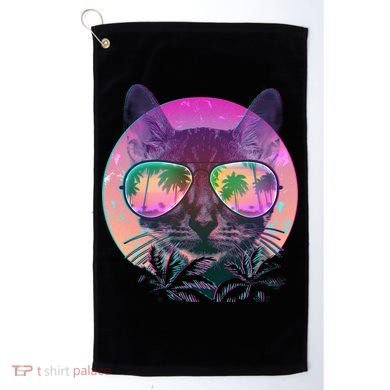 Cool Tropical Shade Cat Golf Towel