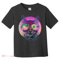 Cool Tropical Shade Cat Toddler T-Shirt thumb 0