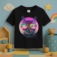 Cool Tropical Shade Cat Toddler T-Shirt thumb 3