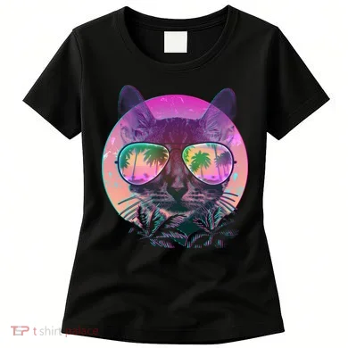Cool Tropical Shade Cat Women's T-Shirt