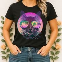 Cool Tropical Shade Cat Women's T-Shirt thumb 2