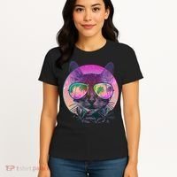 Cool Tropical Shade Cat Women's T-Shirt thumb 4
