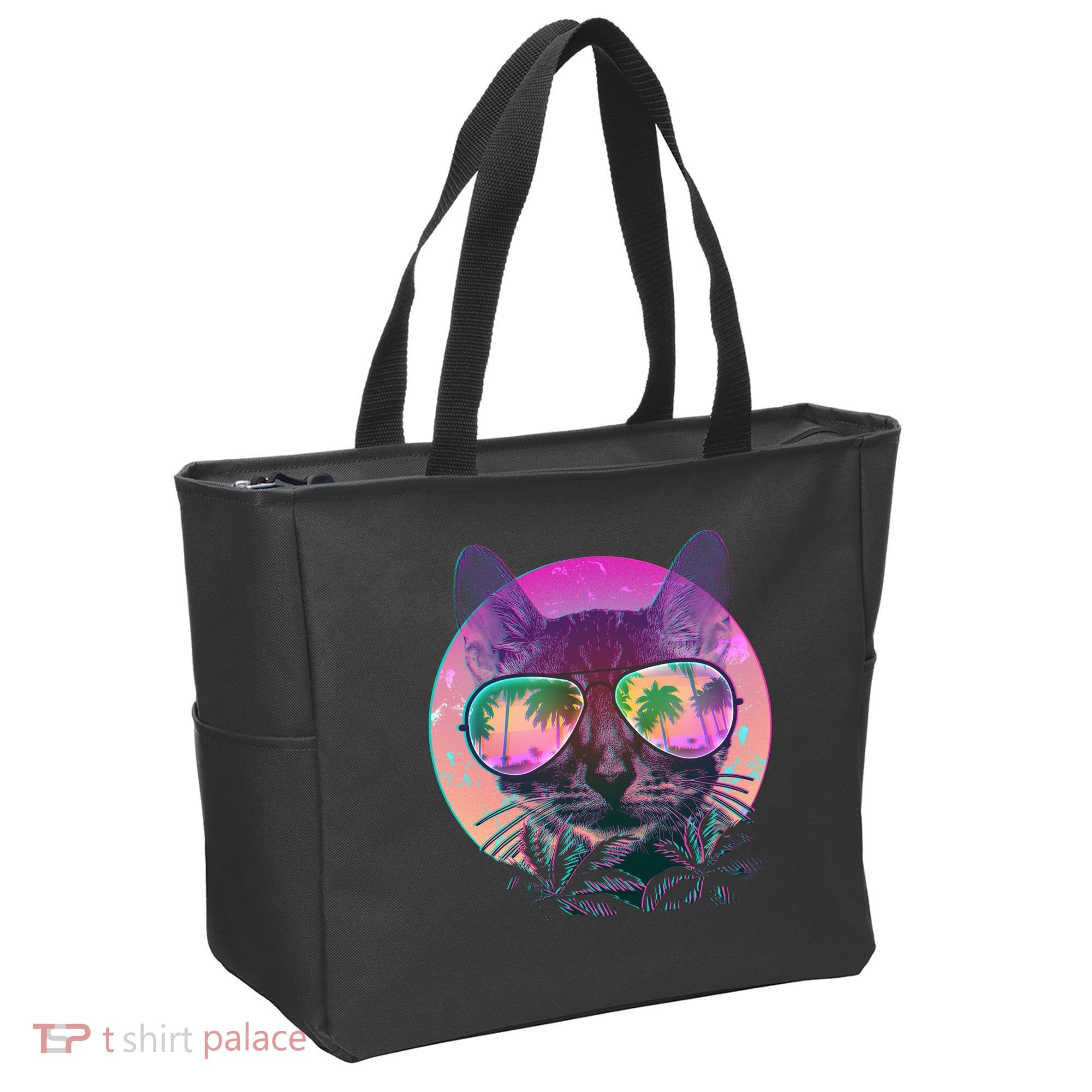 Cool Tropical Shade Cat Tote Bag