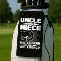 Cool Uncle And Niece The Legend And The Legacy Golf Towel thumb 2