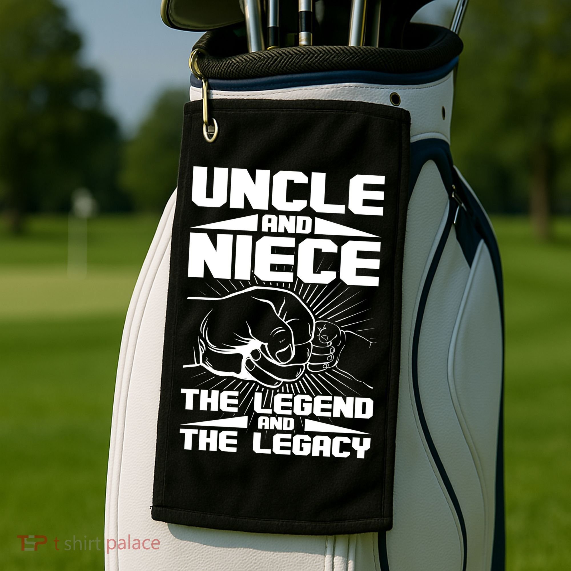 Cool Uncle And Niece The Legend And The Legacy Golf Towel