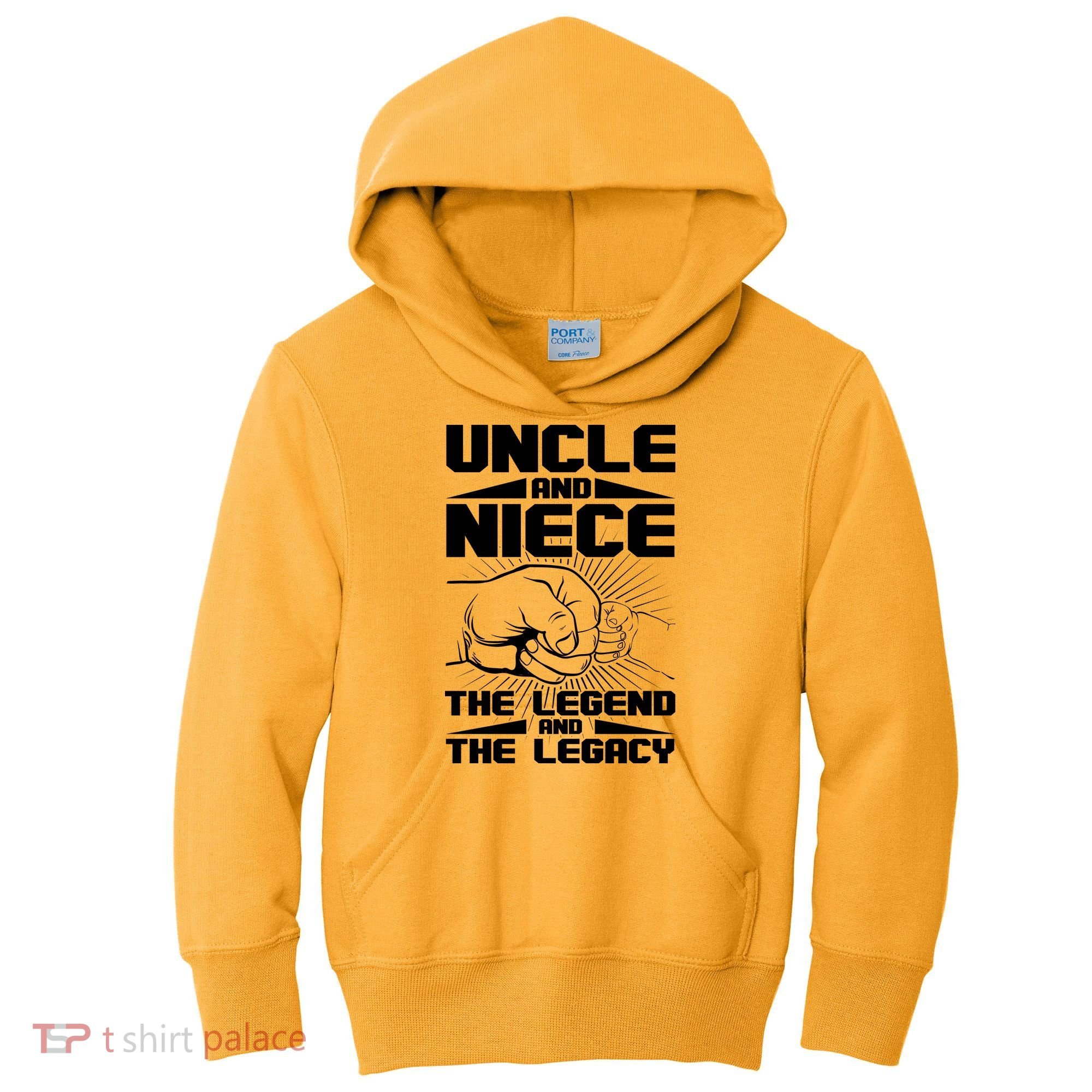 Cool Uncle And Niece The Legend And The Legacy Kids Hoodie