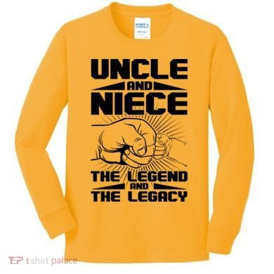 Cool Uncle And Niece The Legend And The Legacy Kids Long Sleeve Shirt