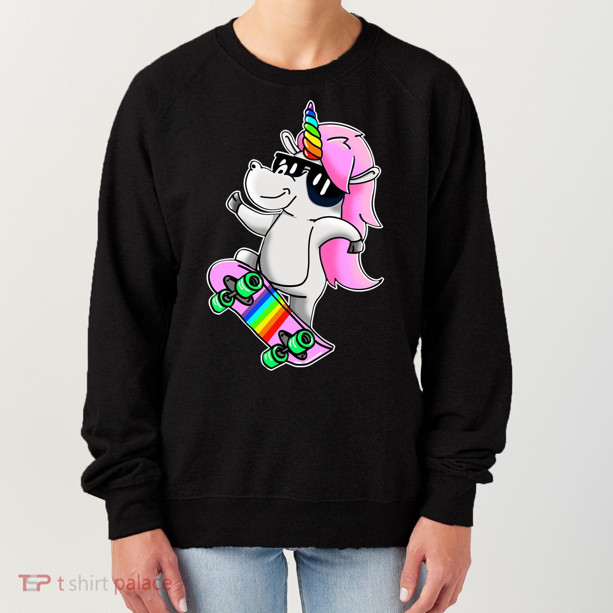Cool Unicorn Skating Women's Sweatshirt