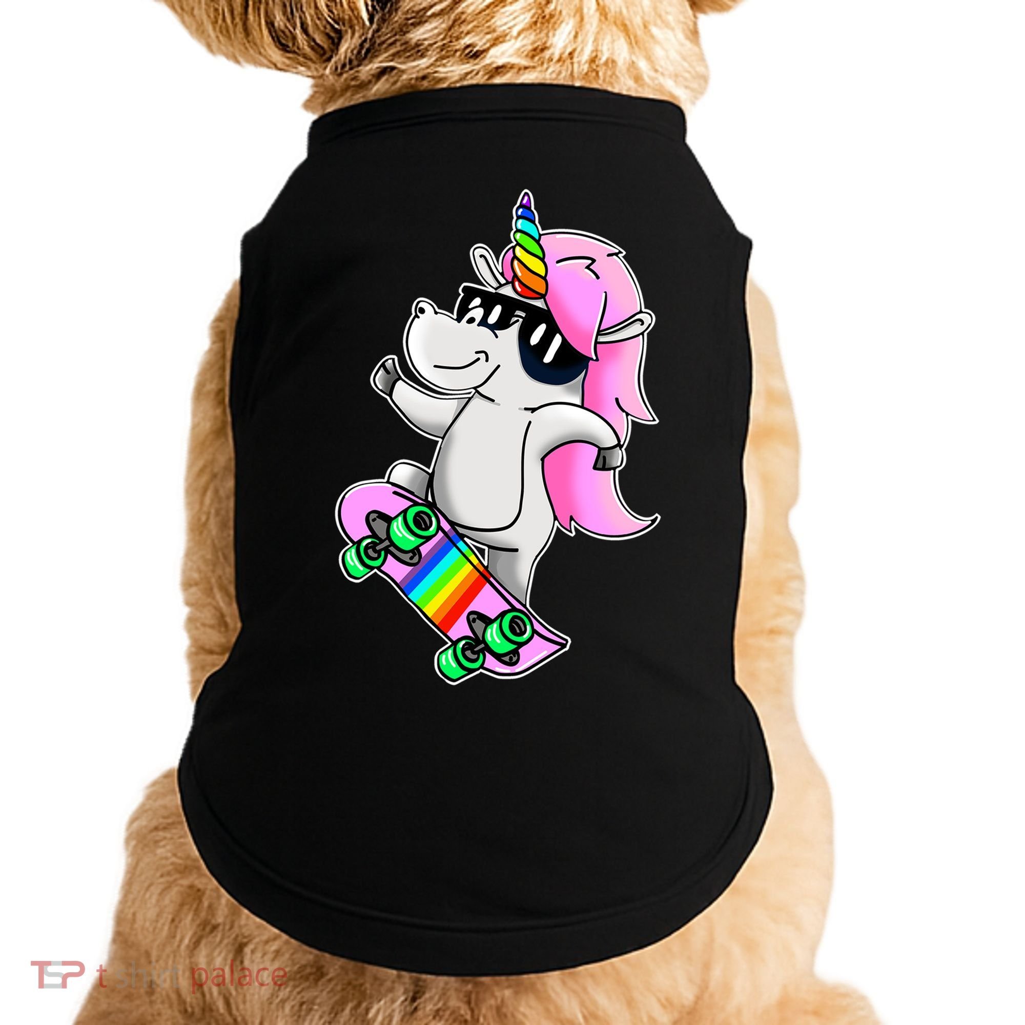 Cool Unicorn Skating Doggie Tank