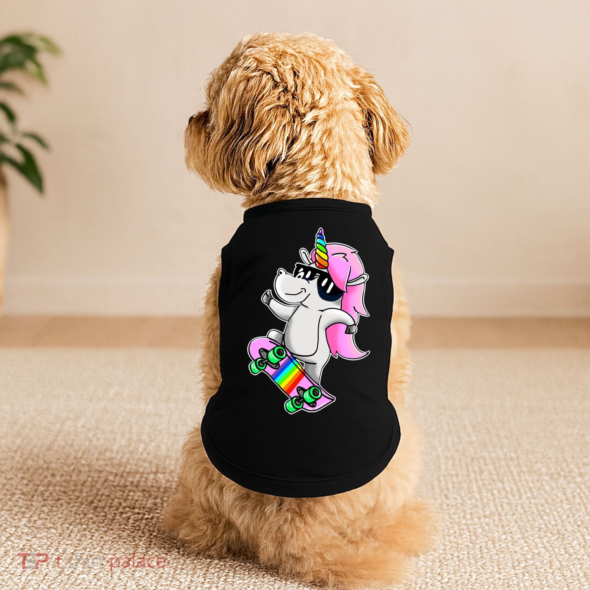 Cool Unicorn Skating Doggie Tank