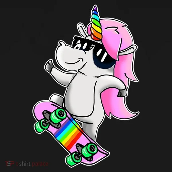 Cool Unicorn Skating Doggie Tank