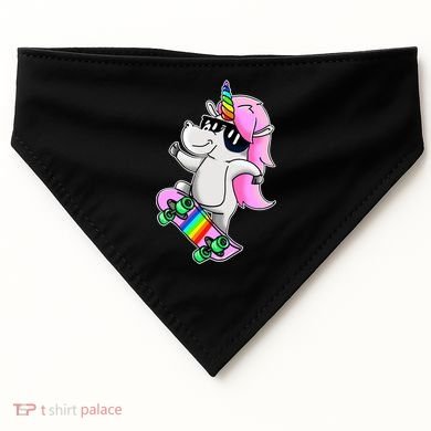 Cool Unicorn Skating USA-Made Doggie Bandana